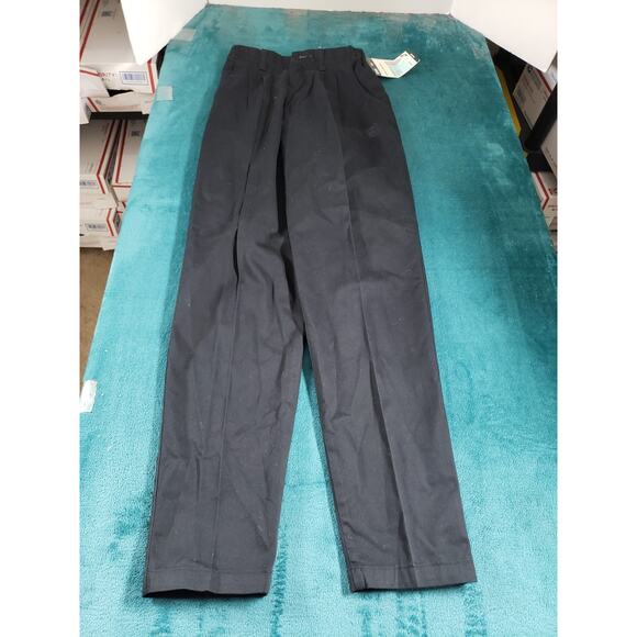 Lee Pants Size 4 Womens Black Stretch Chino Khaki Mid Rise Relaxed Tapered NWT - Picture 1 of 14
